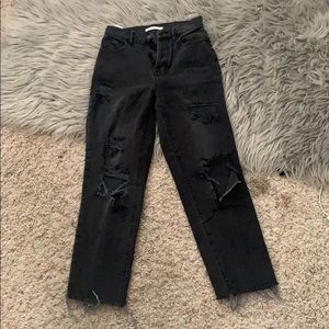 Black high rise jeans